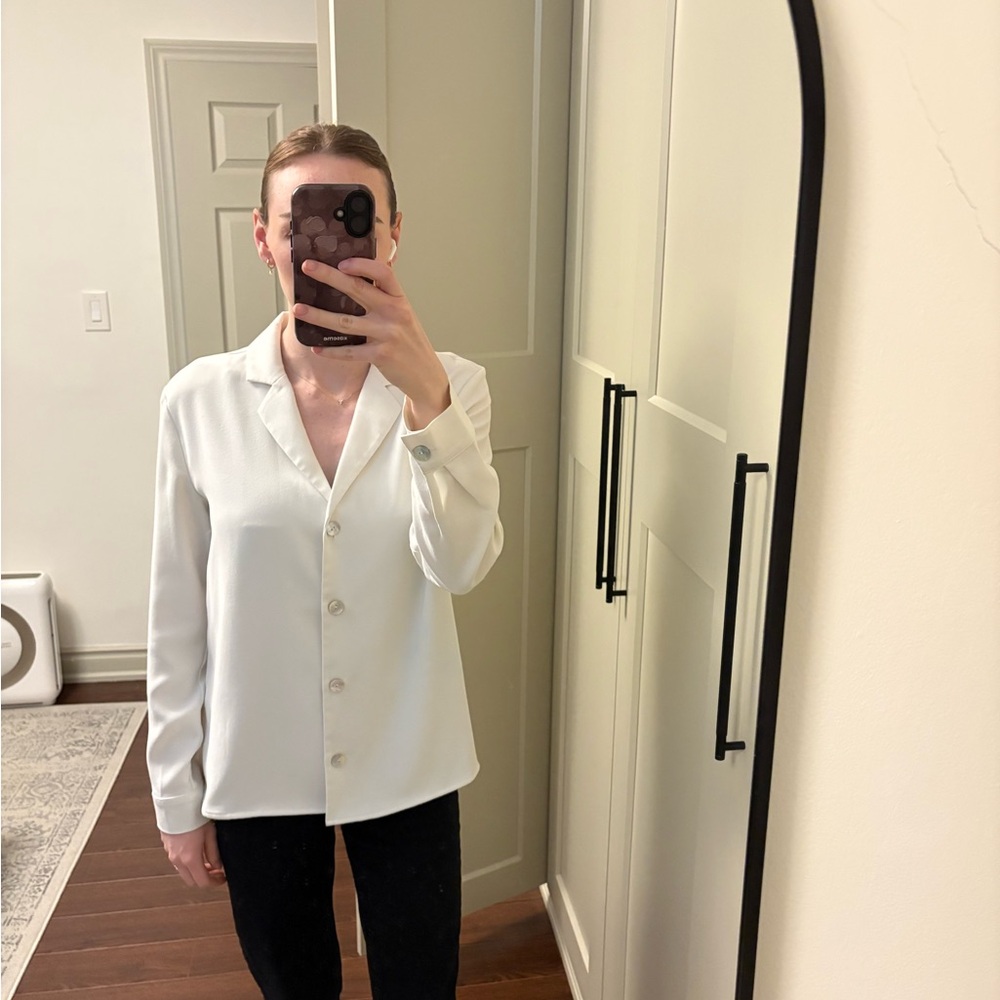 OAK + FORT Classic White Button Down Shirt